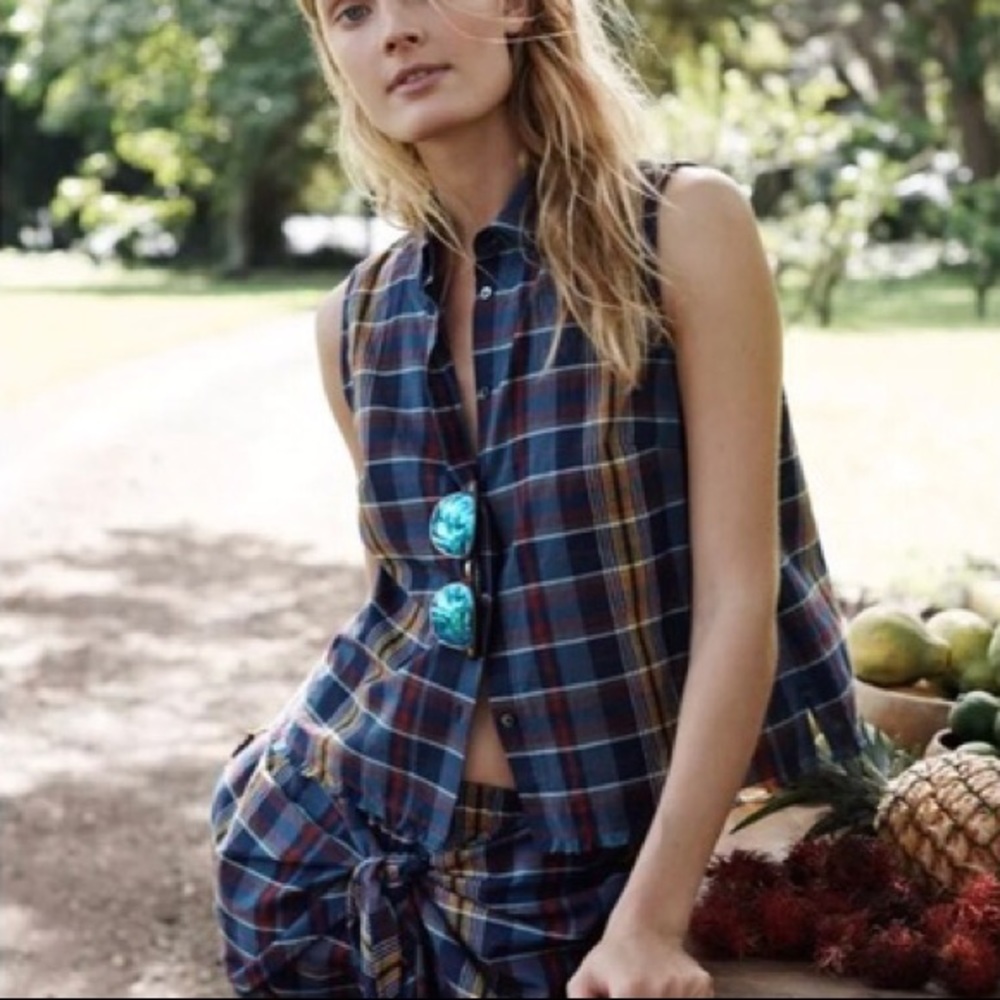 Madewell Moment Shirt in Madras plaid